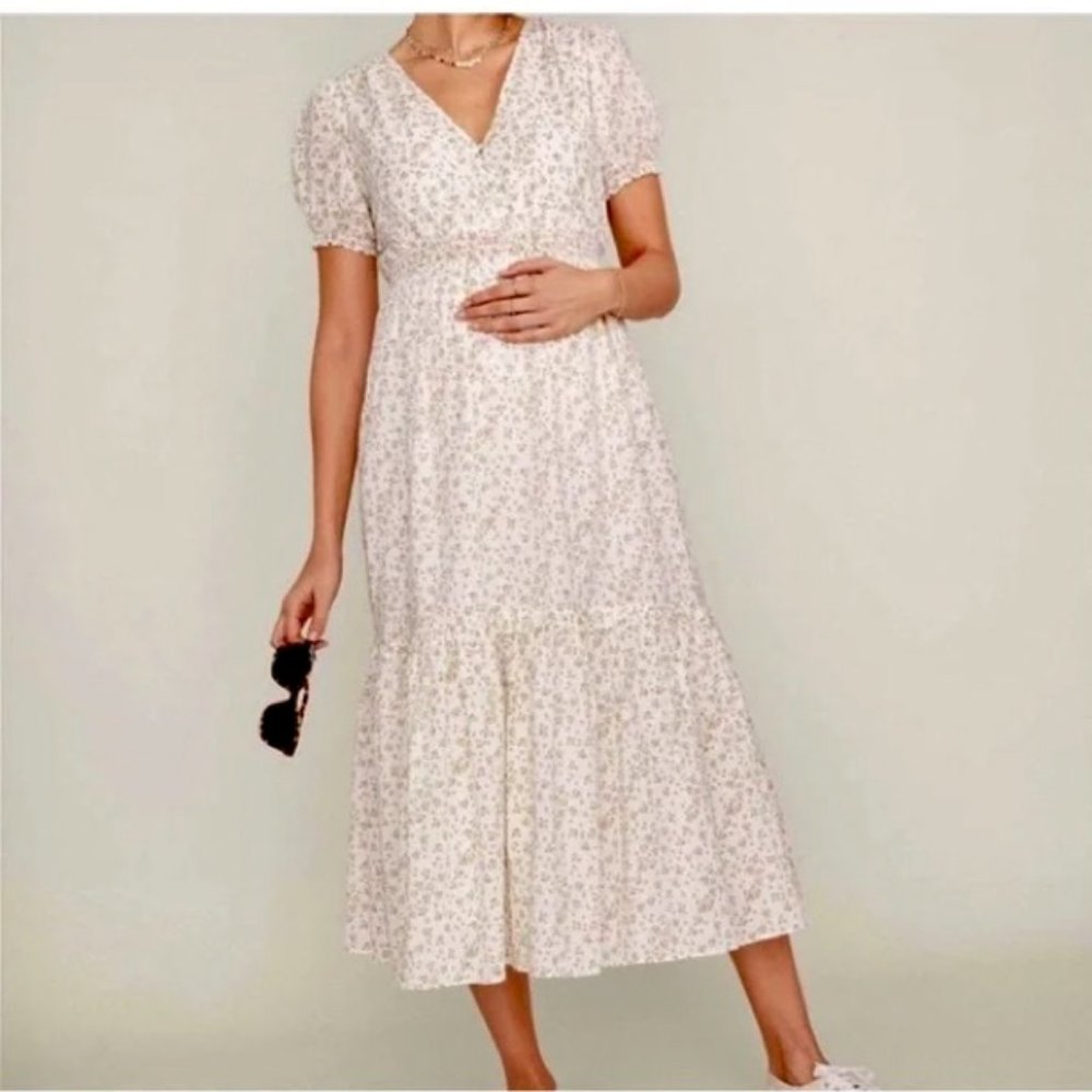 Hatch Collection, size 0, Emmeline Dress, ivory ditsy floral
